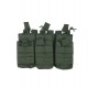 Triple Duo Mag Pouch (OD), Manufactured by Kombat UK, the Triple Duo Mag is a double-layered, triple magazine pouch